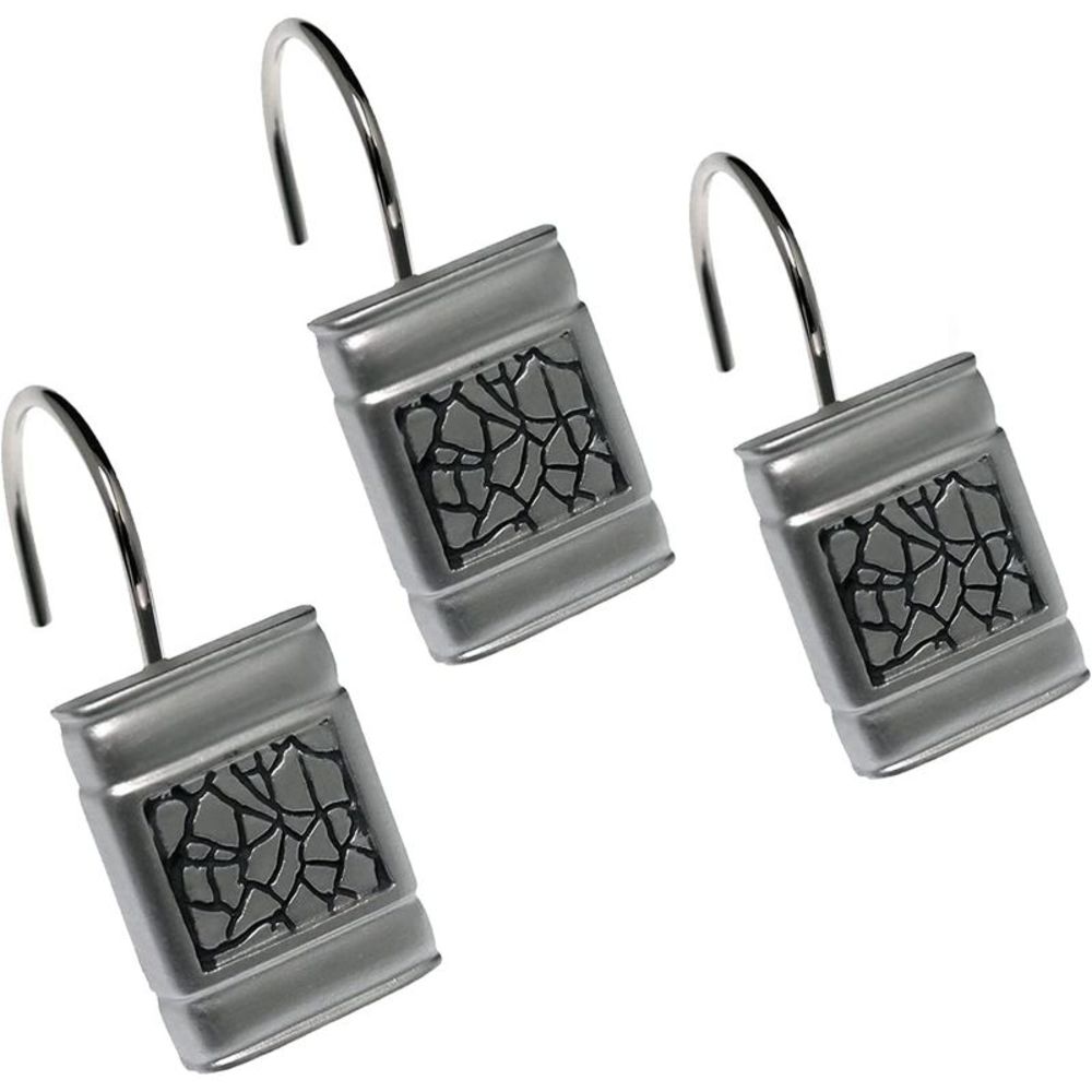 Popular Bath Sinatra Bath Shower Hooks Silver Modern Classic Bath Accessories